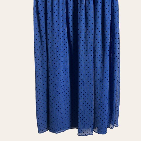 La Maison Talulah Sorrento Blue Polka Dot Print Sweetheart Midi Dress Size S - Picture 9 of 14